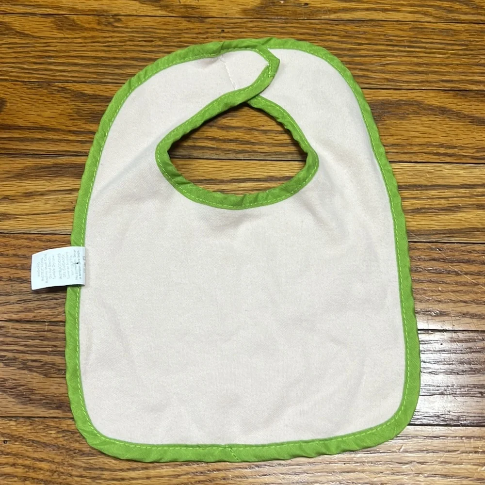 🦄$1 add on item🦄 LITTLE BEGINNINGS | beige/green bib